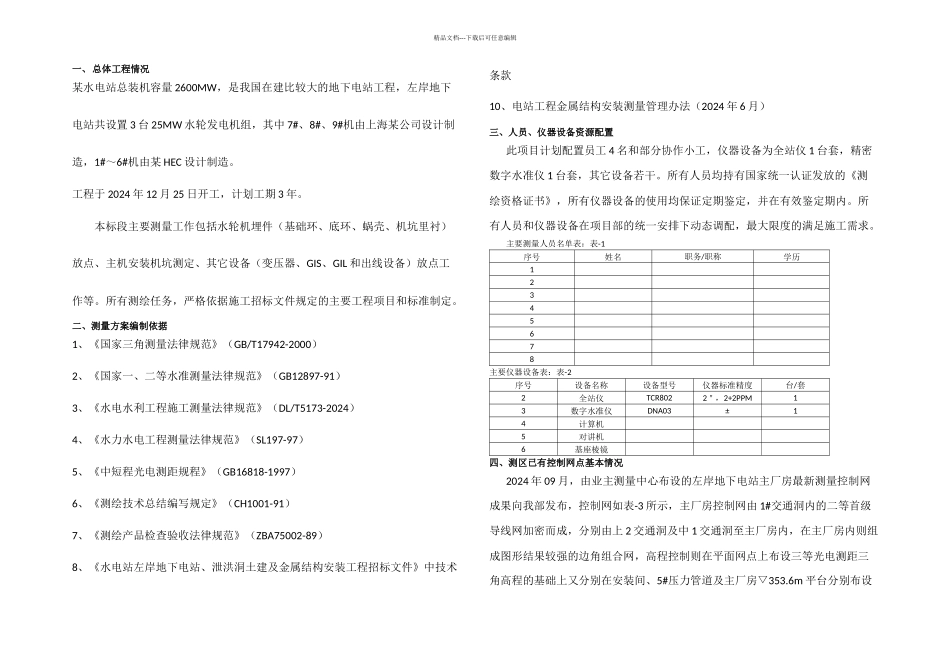 施工测量方案修改_第1页