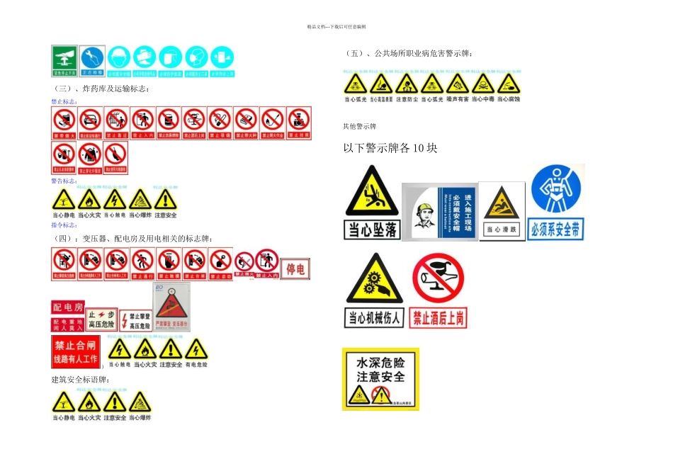 施工现场安全警示牌的方案_第2页