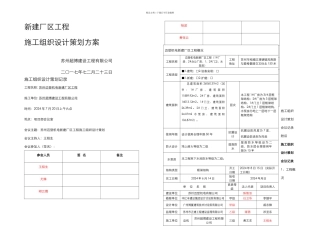 施工组织设计策划记录