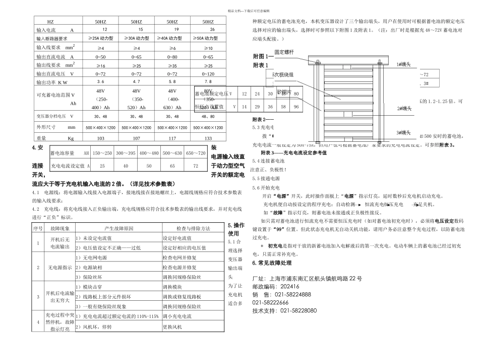 施能HGCZ系列自动充电机使用说明书_第2页