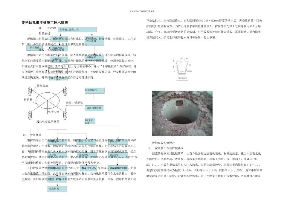 旋挖钻孔灌注桩施工技术措施_第2页