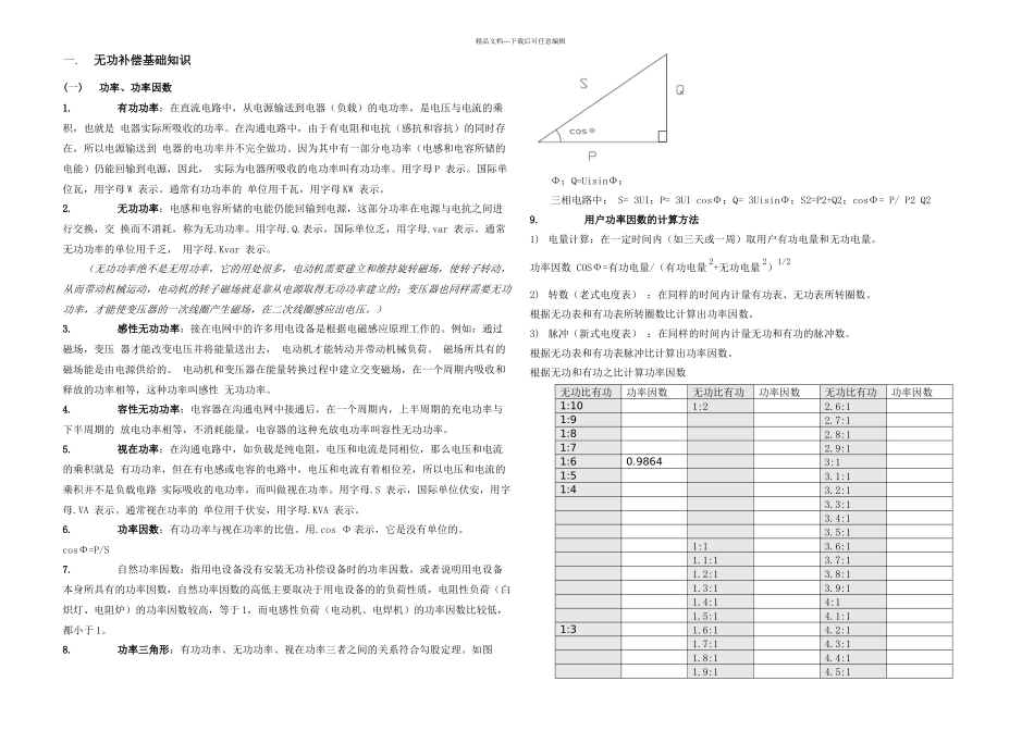 无功补偿培训教程_第1页