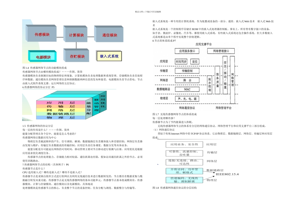 无线传感器网络复习章_第2页
