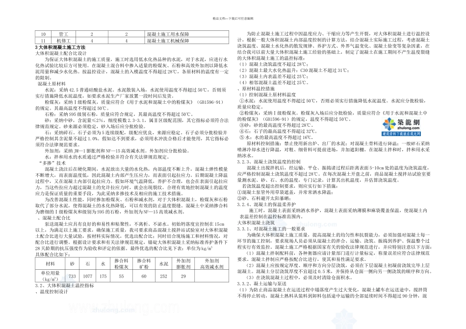 无锡某住宅楼大体积混凝土施工方案secret_第3页