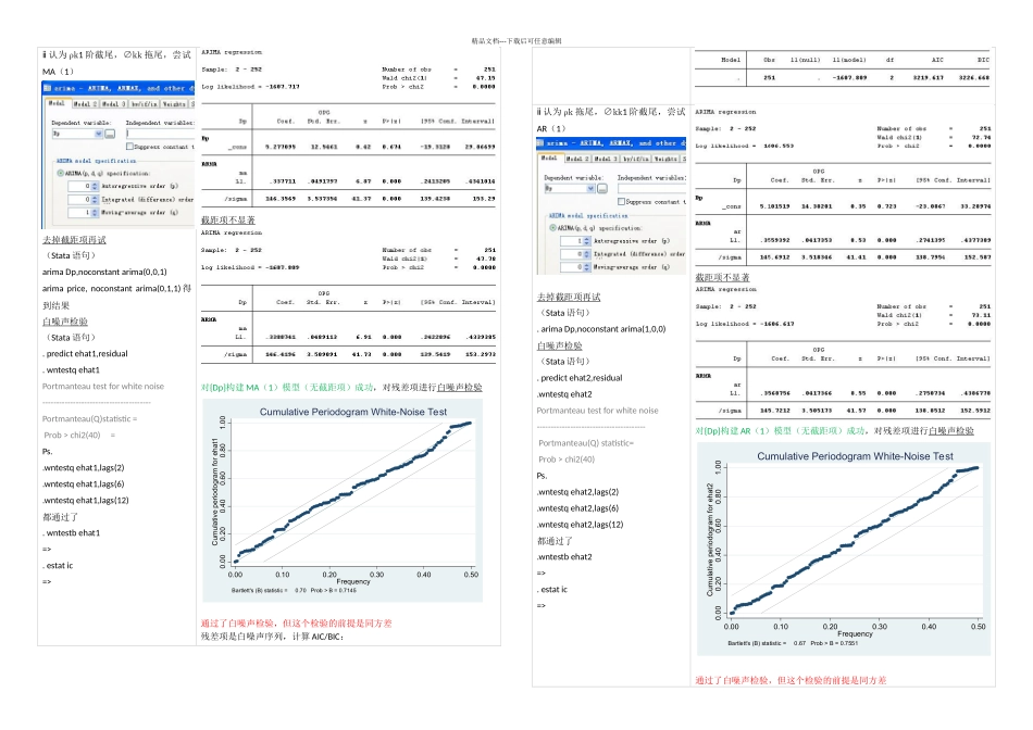时间序列Stata操作题_第3页