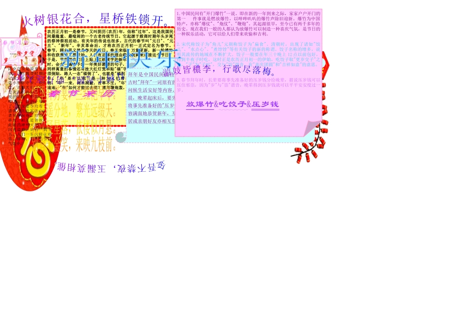 春节节日小报_第1页