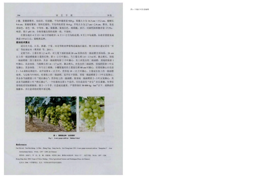 晚熟鲜食葡萄新品种金田翡翠_第2页