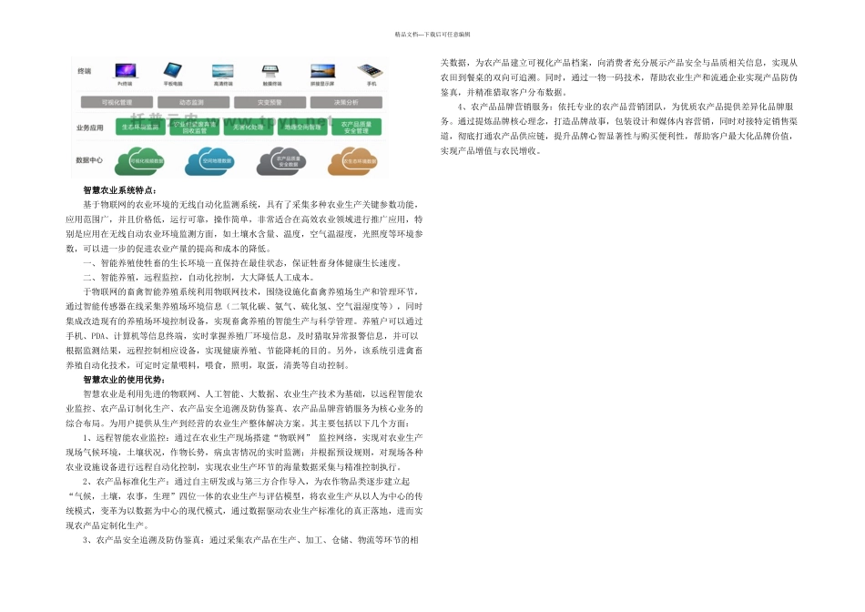 智慧农业解决方案的组成要素及整体架构_第2页