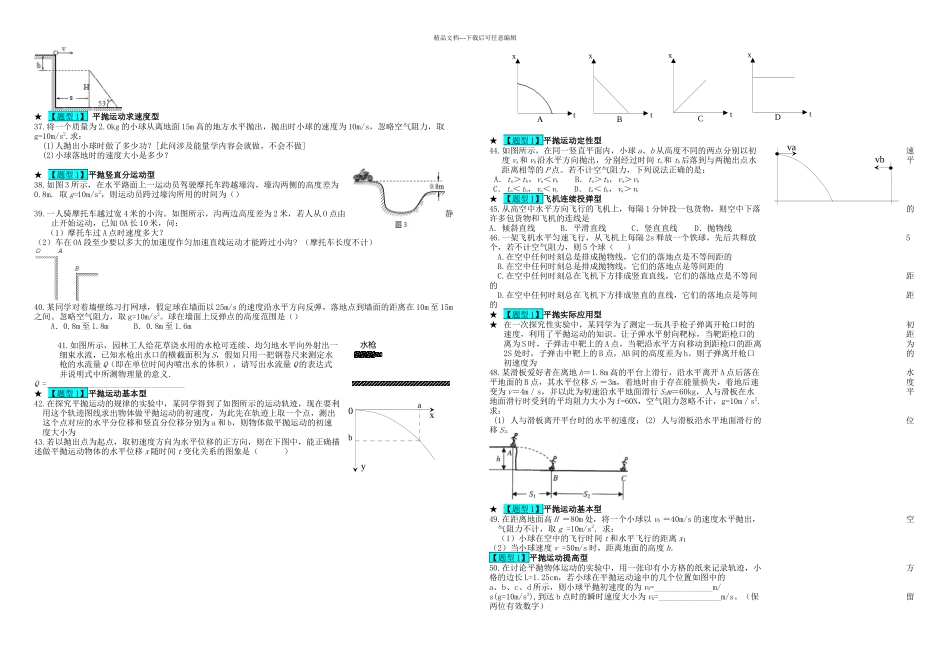 曲线运动与抛体运动必须掌握题型含答案_第3页