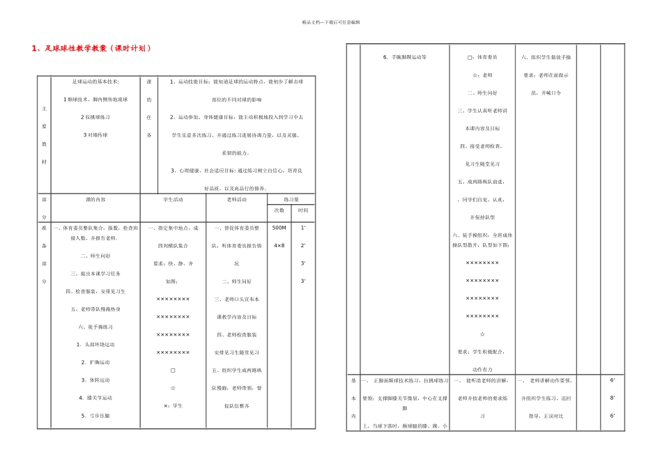 最全初高中体育课足球教学大全_第2页