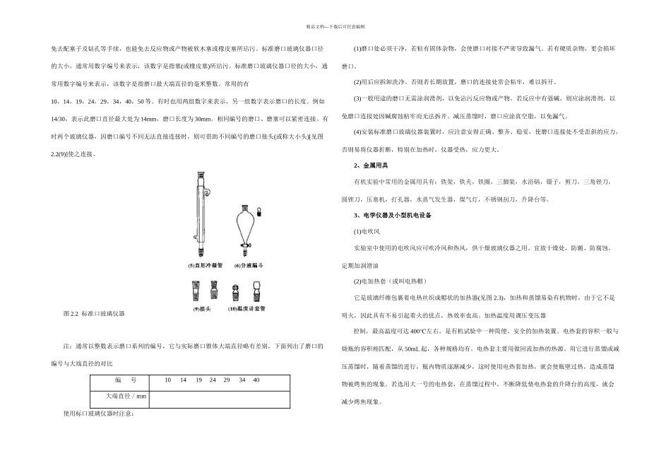有机实验室常用仪器设备与使用_第2页