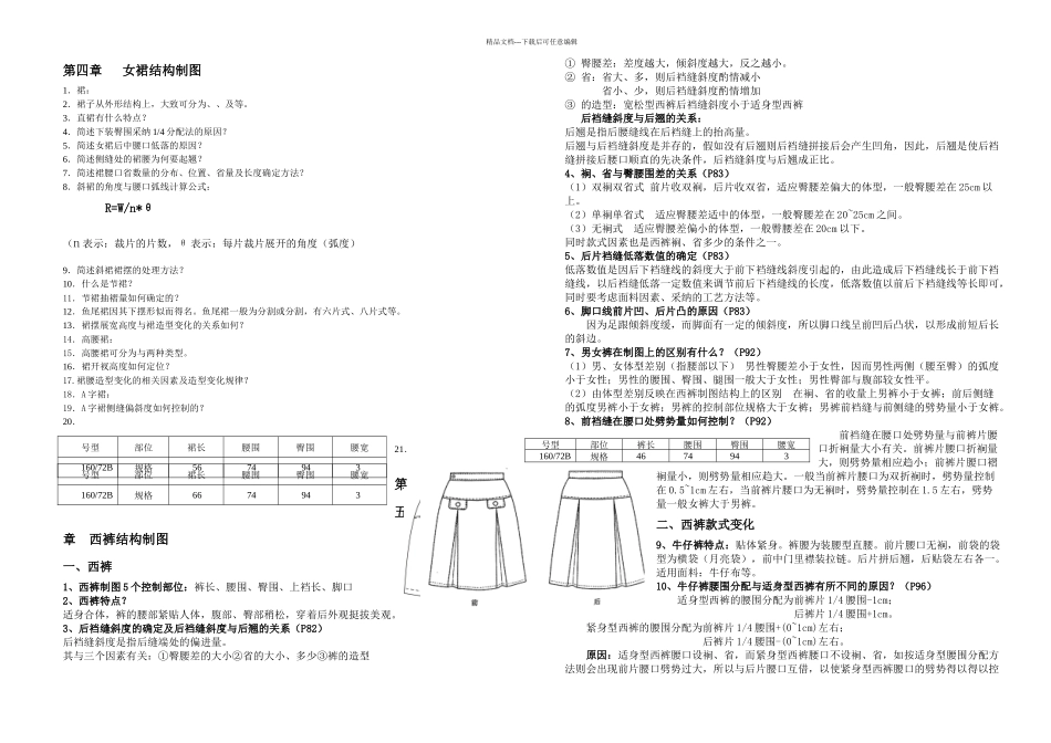 服装结构制图复习试卷资料_第3页