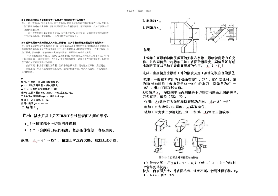 机械制造技术基础考前复习要点总结_第1页