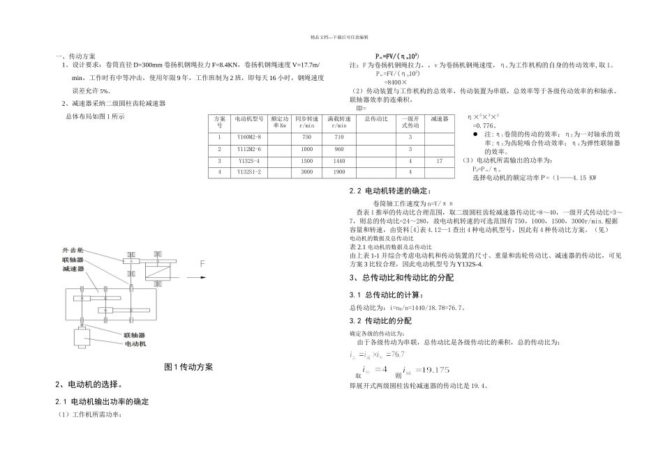 机械设计课程设计电动卷扬机传动装置设计_第3页