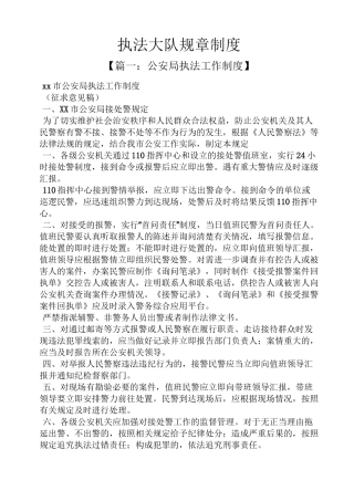 执法大队规章制度