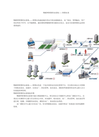物联网智慧供水系统