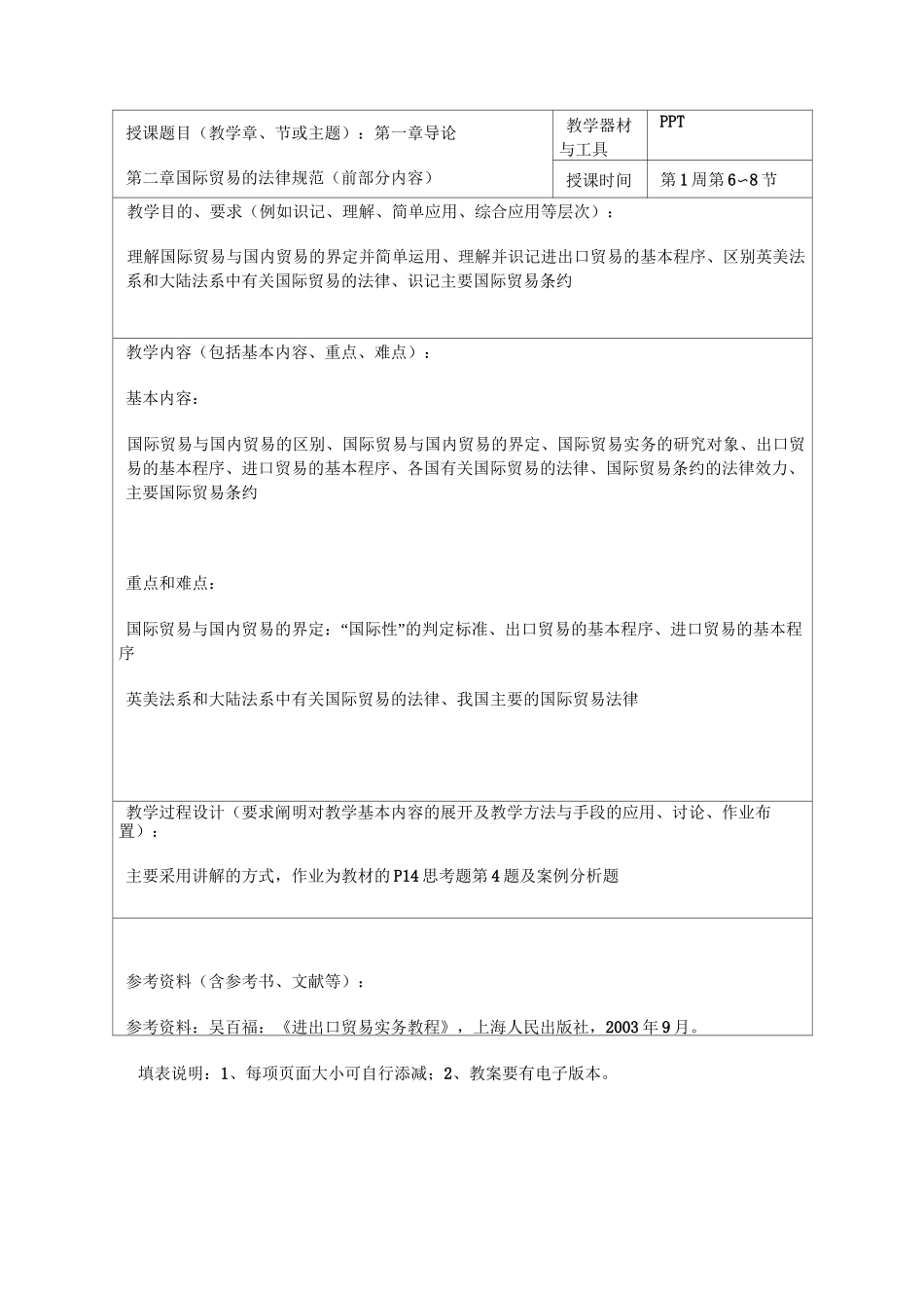 国际贸易实务教案_第2页