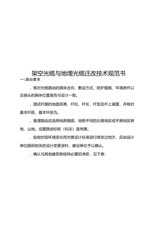架空光缆及地埋光缆技术规范书