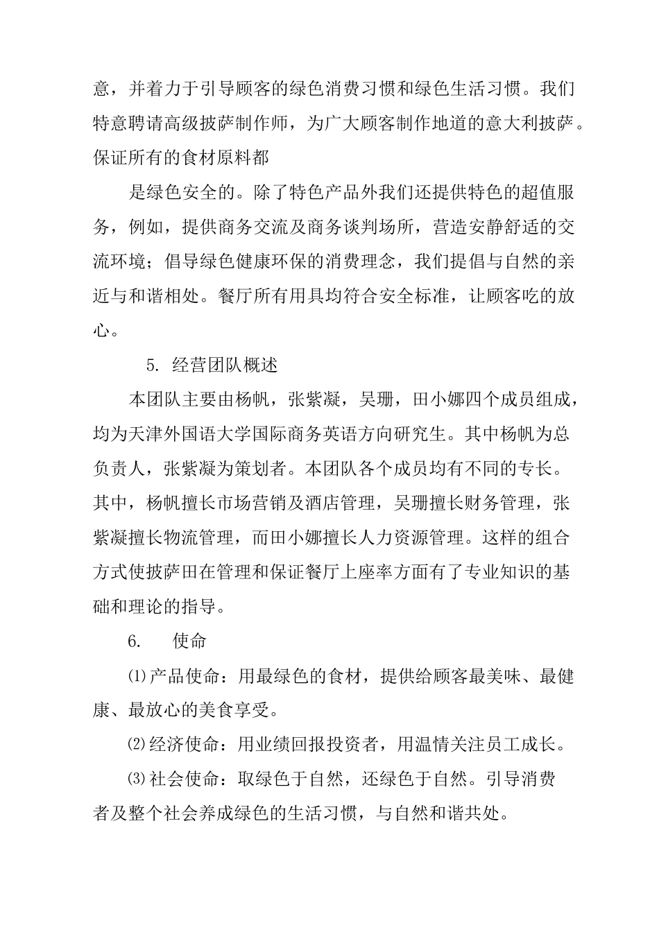 披萨融资项目策划书_第3页