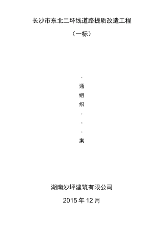 道路交通分流方案