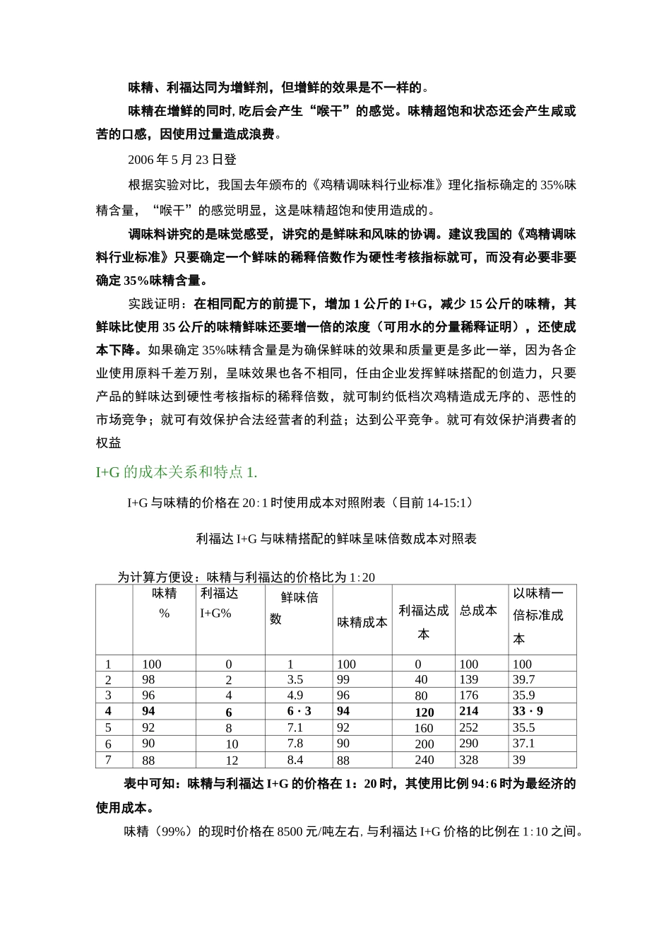 鲜味呈味倍数与I+G用量的计算_第3页