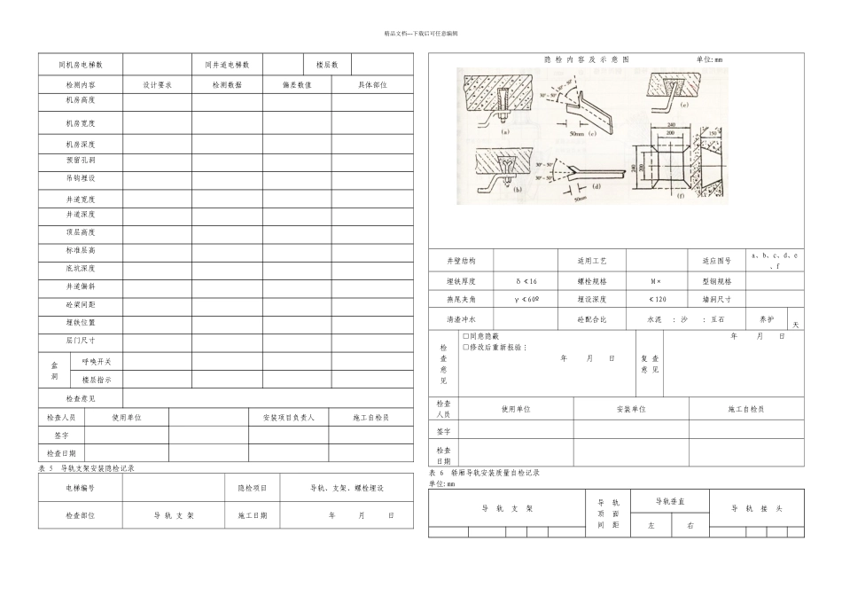 杂物电梯施工过程自检记录_第3页