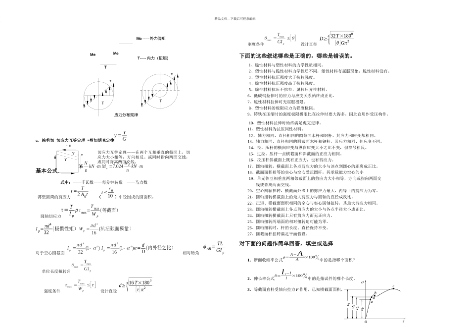 材力复习提纲一_第2页
