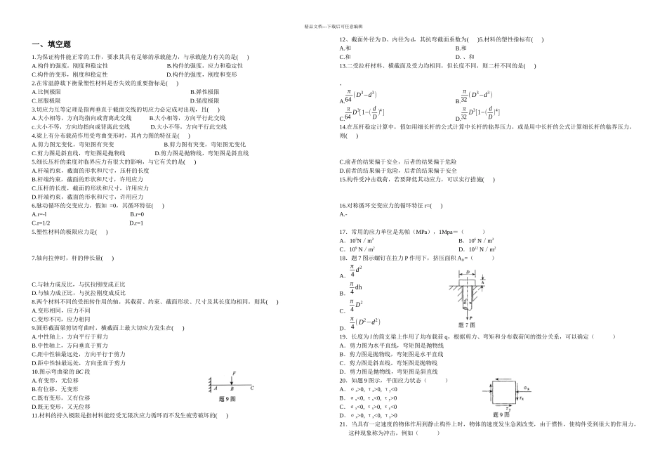材料力学复习汇总_第1页