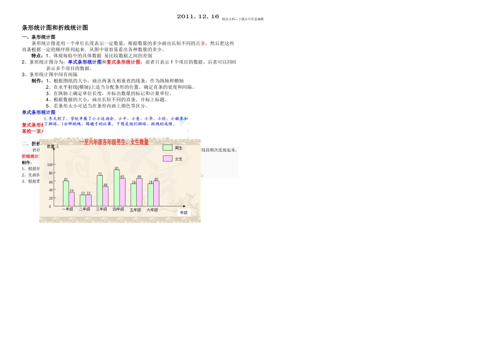 条形统计图和折线统计图的区别_第1页