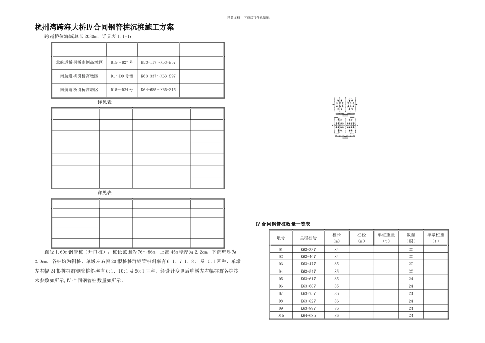 杭州湾跨海大桥Ⅳ合同沉桩施工方案_第2页