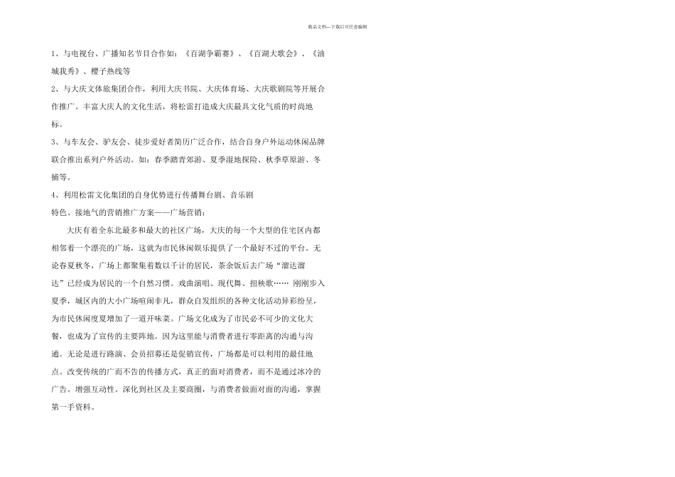 松雷购物广场营销推广方案_第3页