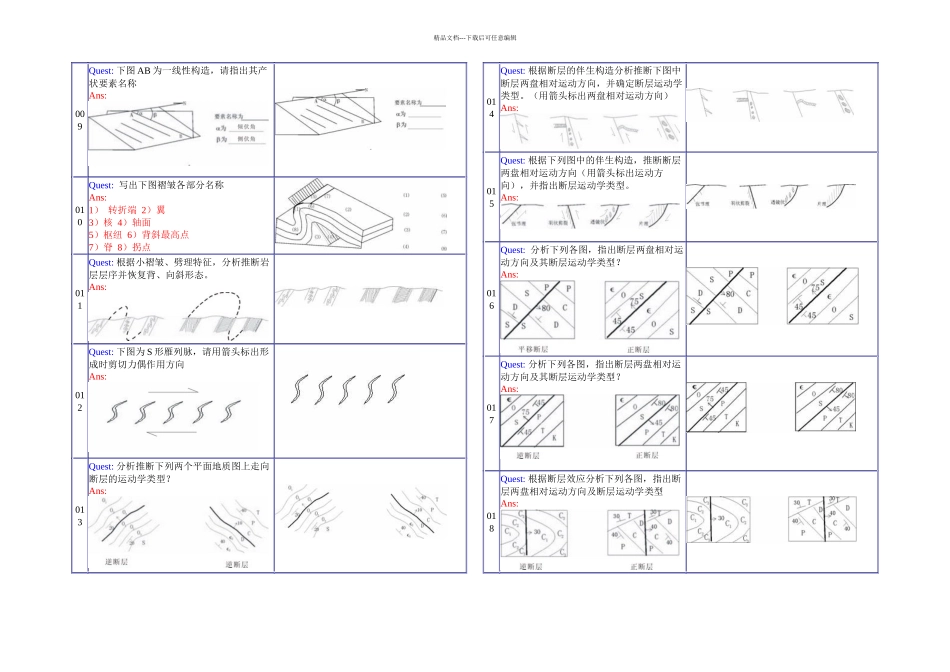 构造地质学看图题及答案_第2页