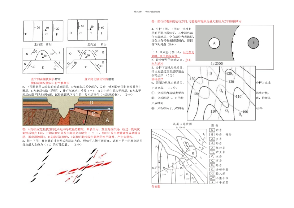 构造地质学试及答案_第2页