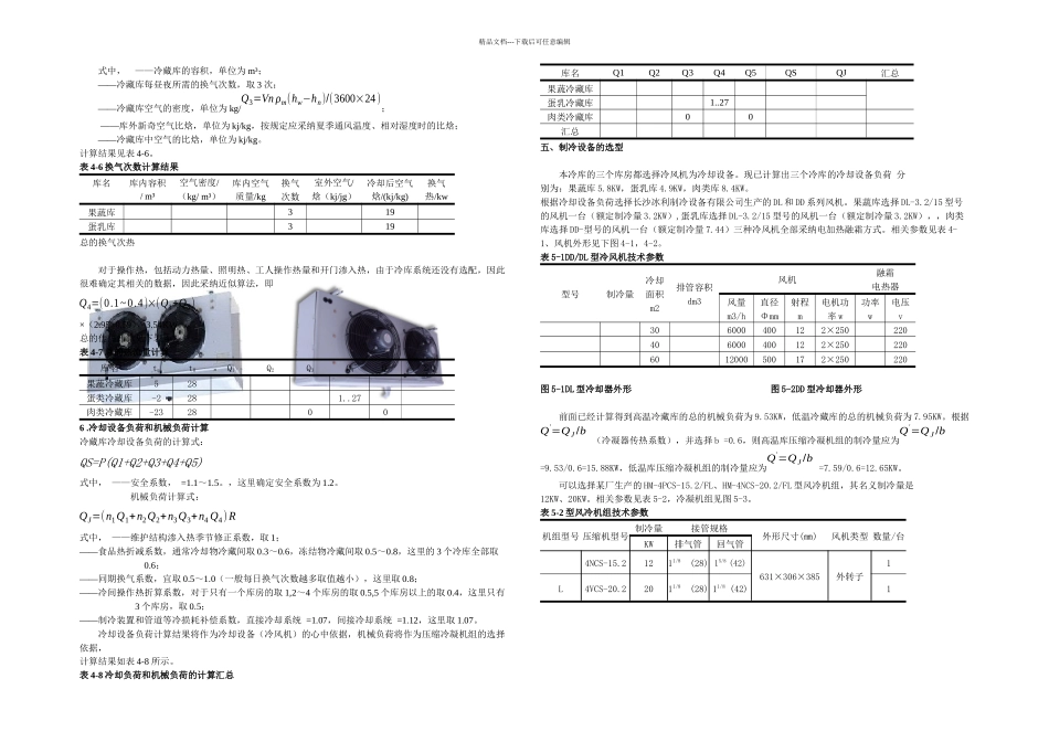 果蔬肉类T冷库设计_第3页