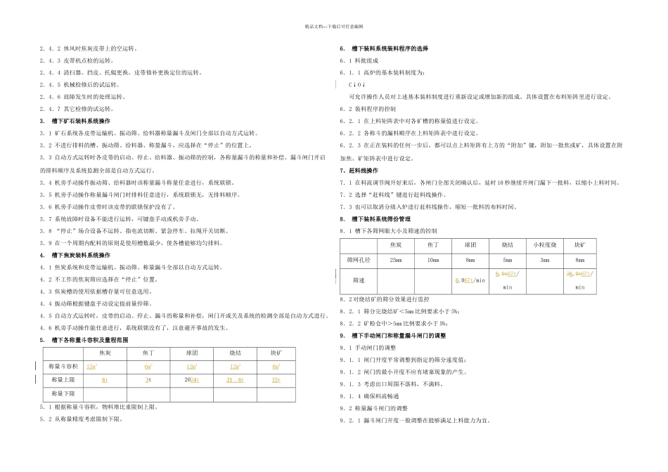 某公司m高炉槽下技术操作规程_第2页