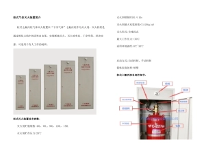 柜式气体灭火装置原理柜式气体灭火装置优势