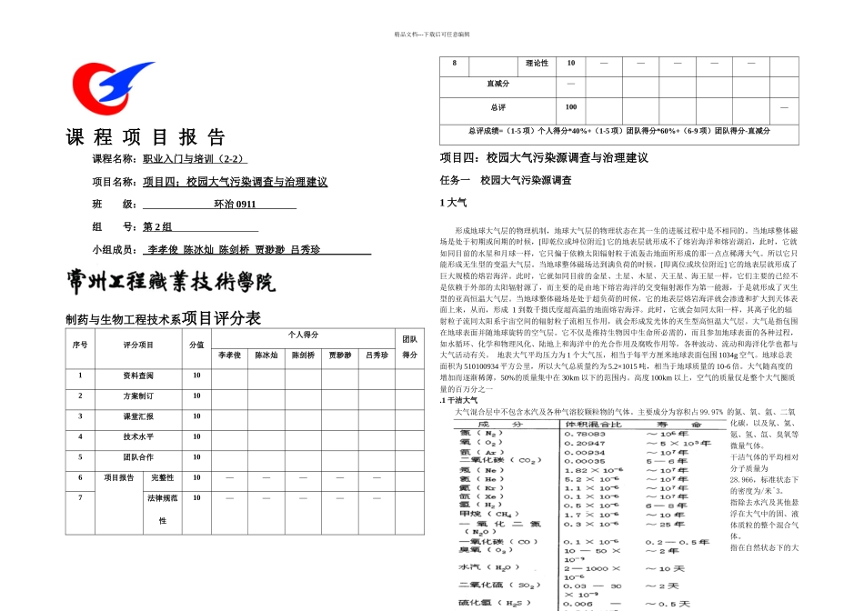 校园大气污染调查与治理建议_第1页