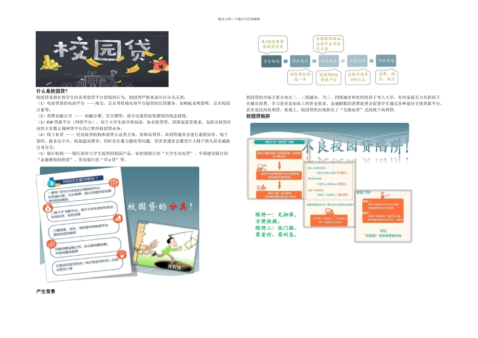 校园贷的认识与防范_第1页