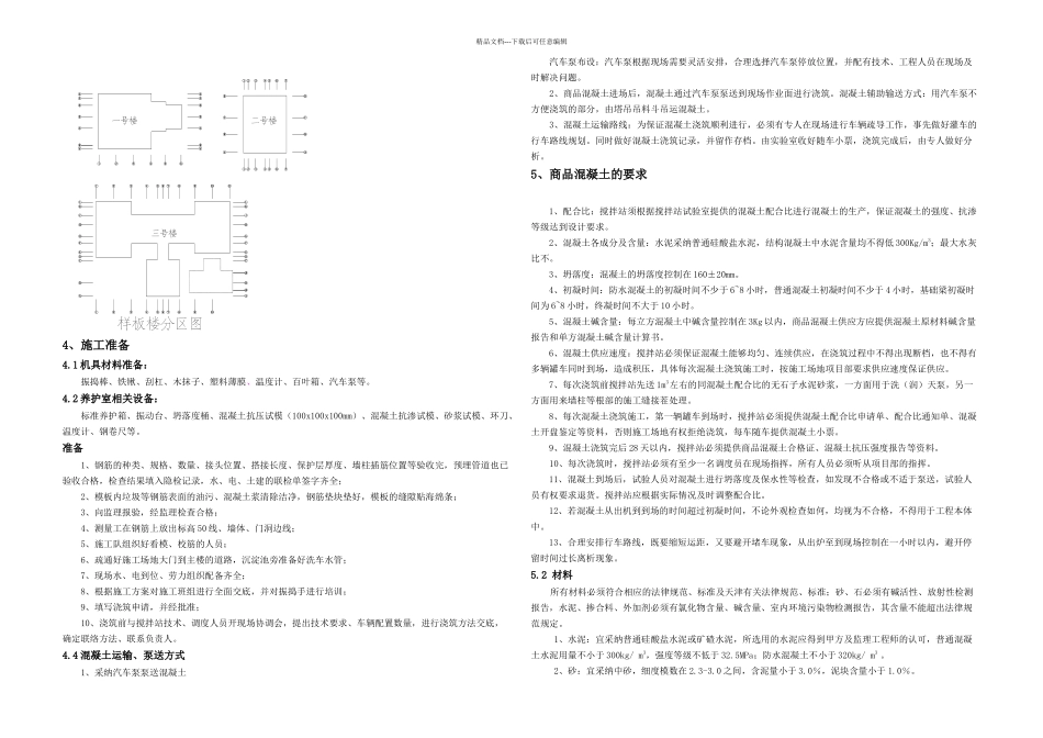 样板房混凝土施工方案_第3页