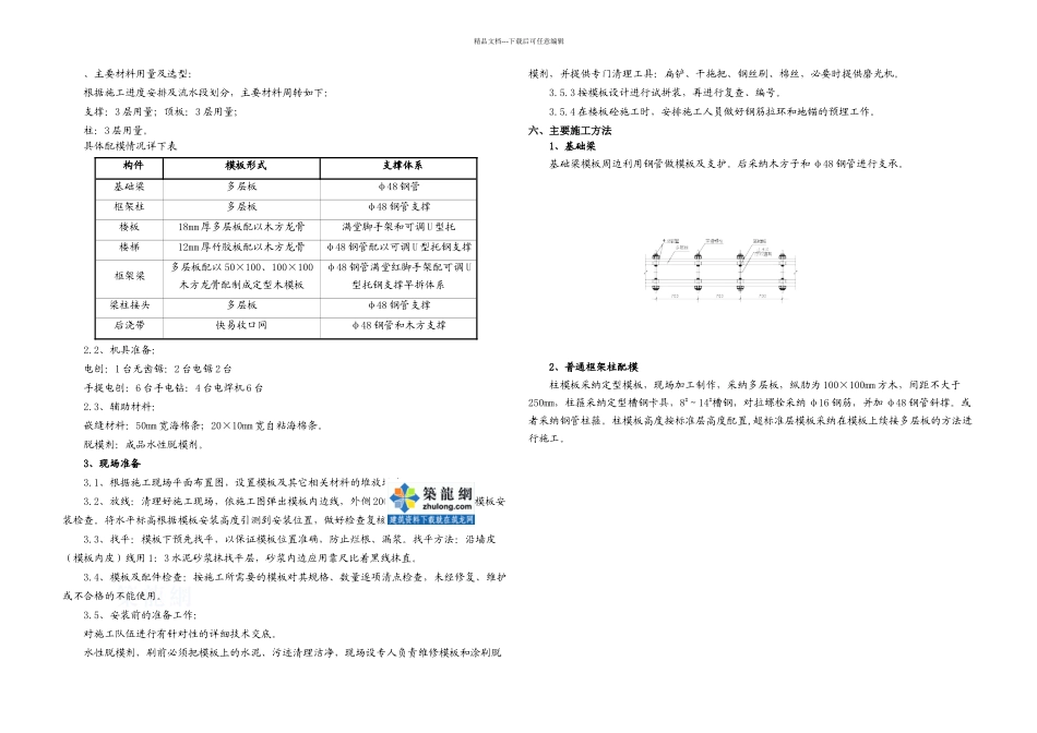 框架结构体育馆模板施工方案配节点做法图_第2页