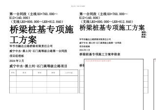 桥梁桩基础专项施工方案
