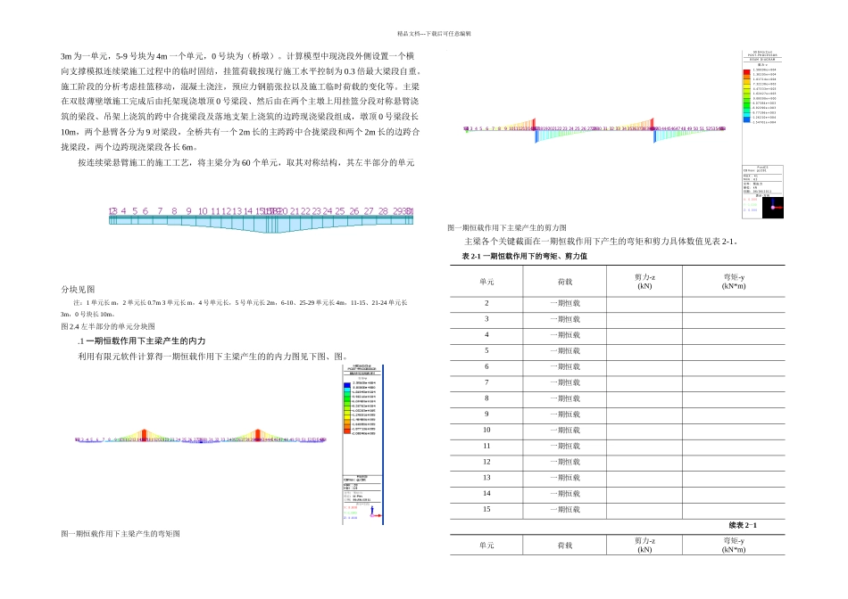 桥梁毕业设计计算书变截面连续刚构结构箱梁_第3页
