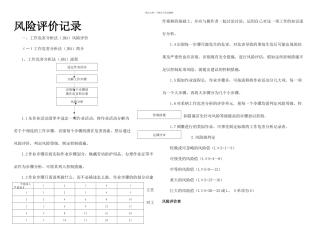 检修工作危害分析JHA风险评价