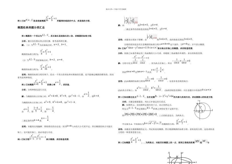 椭圆各类题型分类汇总_第2页
