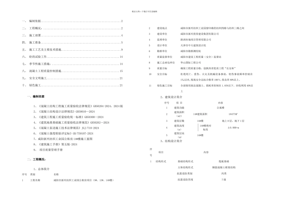 楼±以下砼工程施工方案_第1页