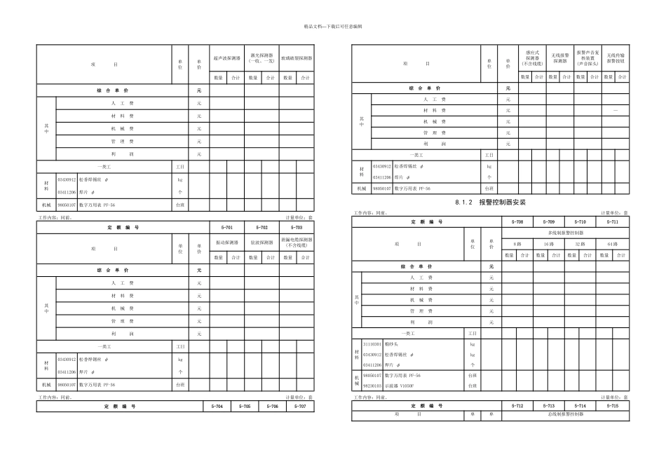 楼宇安全防范系统设备安装工程定额_第2页