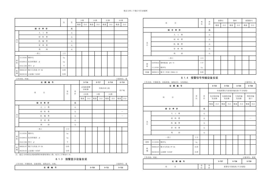 楼宇安全防范系统设备安装工程定额_第3页