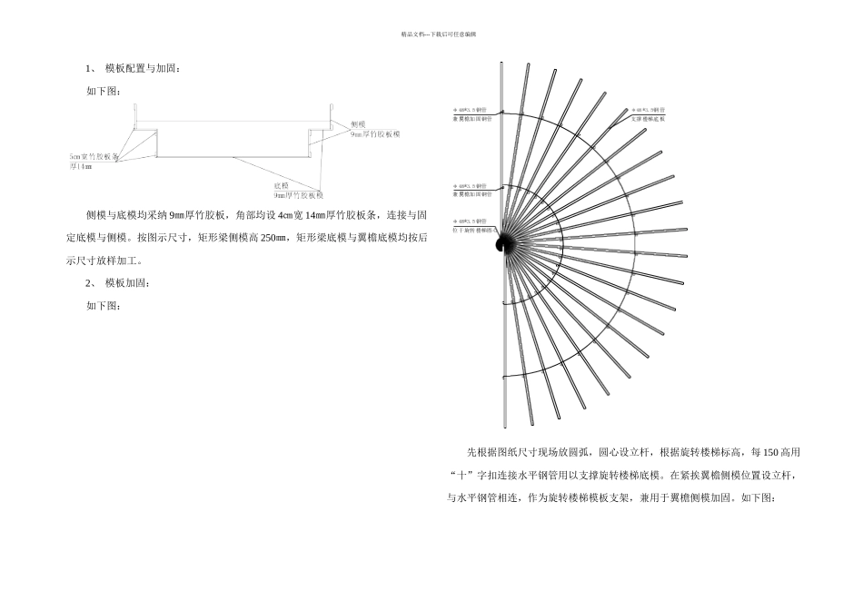 模板施工方案旋转楼梯_第1页