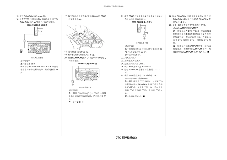 款东风本田思域发动机燃油与排放系统维修手册_第3页