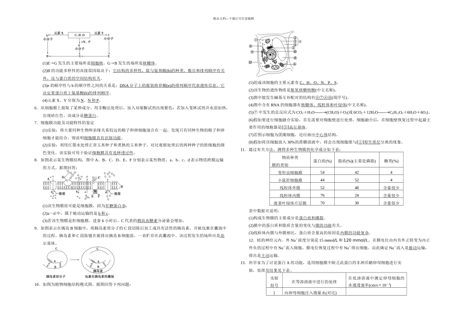 步步高高考生物复习资料考能排查练一_第2页